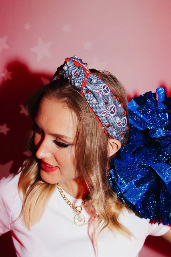 Tennessee Titans Adult Cross Stitch Headband-Brianna Cannon Outlet