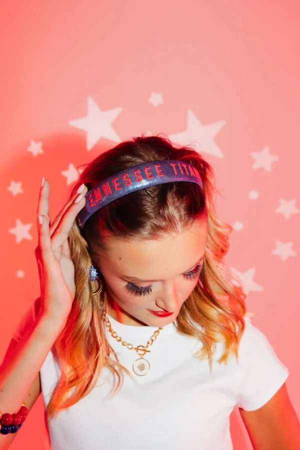 Tennessee Titans Thin Embroidered Headband-Brianna Cannon Best