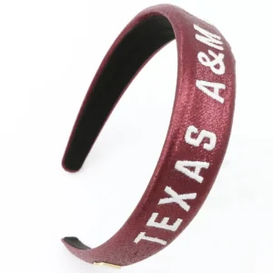 Texas A&M Maroon Thin Embroidered Headband-Brianna Cannon Clearance