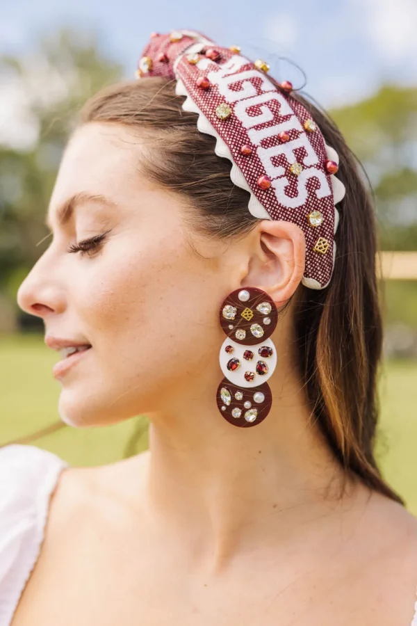 Texas A&M Adult Size GIG'EM AGGIES Cross Stitch Headband-Brianna Cannon Best
