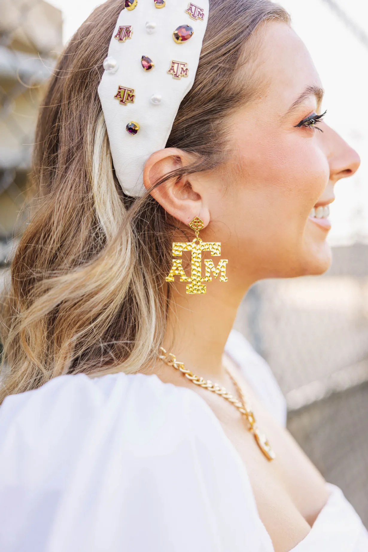 texas_am_gold_logo_earrin_1.webp Texas A&M Gold Logo Earring with BC Logo-Brianna Cannon Sale