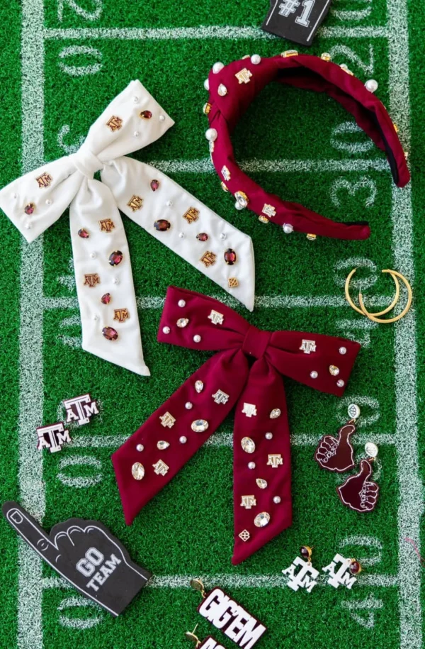 Texas A&M Logo Hoop Earrings-Brianna Cannon Outlet