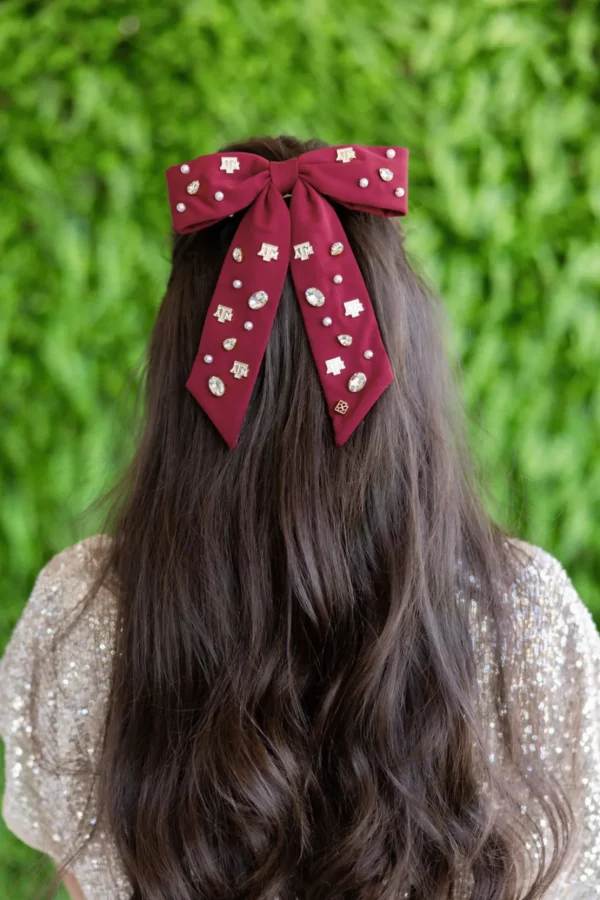 Texas A&M Maroon Bow Barrette-Brianna Cannon Online