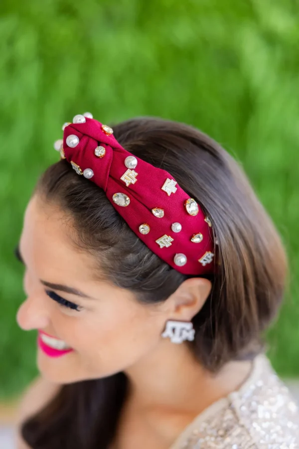 Texas A&M Maroon Logo Headband-Brianna Cannon New