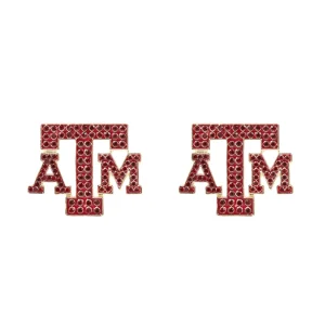 Texas A&M Pavé Logo Studs-Brianna Cannon Best
