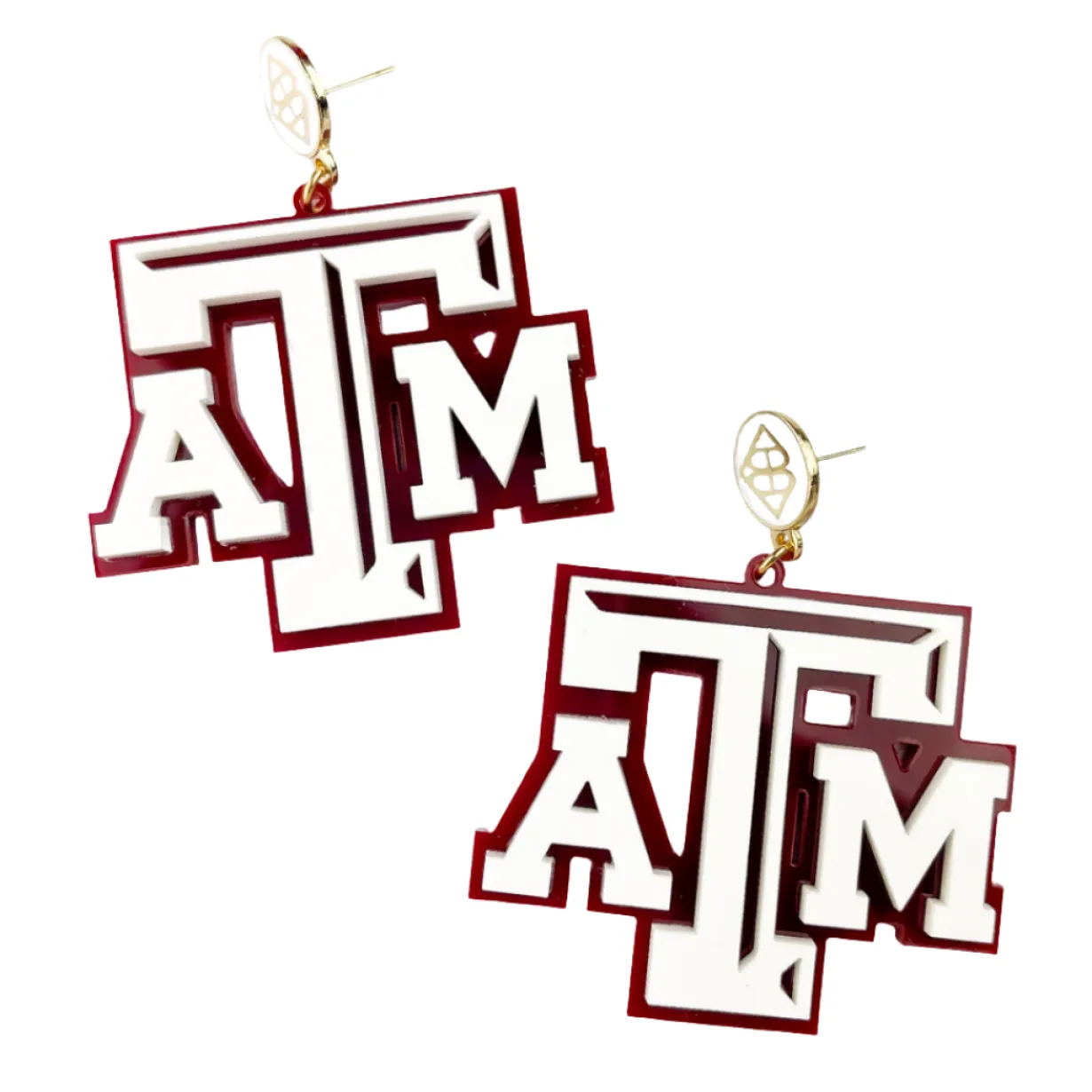 texas_am_white_and_maroon_0-1.webp Texas A&M White and Maroon Logo Earrings-Brianna Cannon Fashion