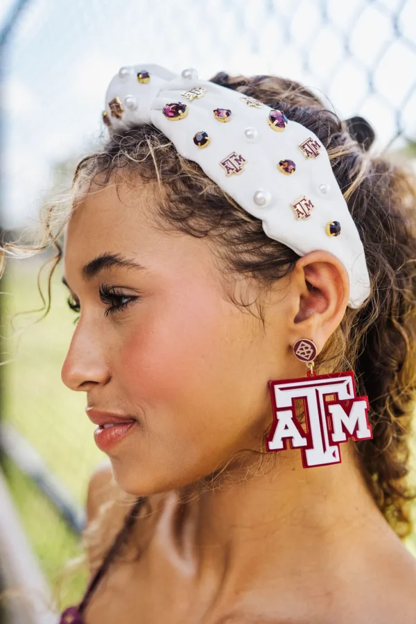 Texas A&M White Logo Headband-Brianna Cannon Online