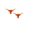 Texas Burnt Orange Glitter Longhorn Studs-Brianna Cannon Clearance