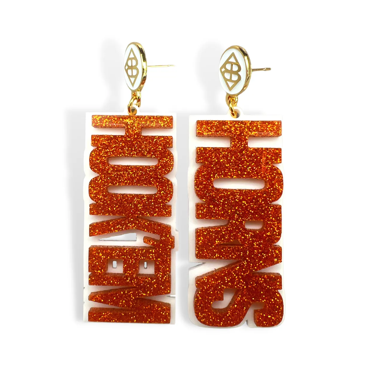 texas_burnt_orange_glitte_0-3.webp Texas Burnt Orange Glitter HOOK'EM HORNS Earrings-Brianna Cannon Fashion
