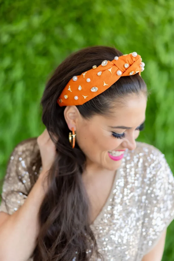 Texas Burnt Orange Logo Headband-Brianna Cannon Hot