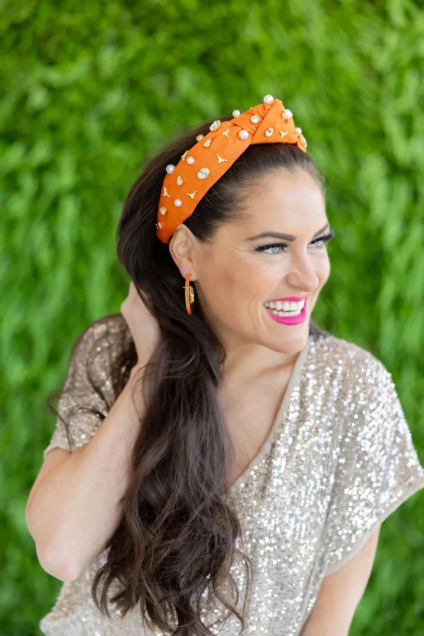Texas Burnt Orange Logo Headband-Brianna Cannon Hot