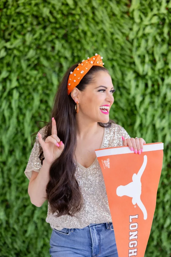 Texas Burnt Orange Logo Headband-Brianna Cannon Hot