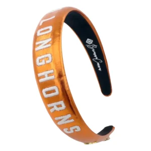 Texas Burnt Orange Thin Embroidered Headband-Brianna Cannon Best