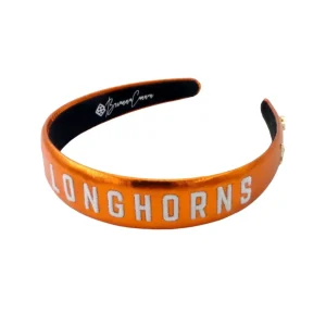 Texas Burnt Orange Thin Embroidered Headband-Brianna Cannon Best