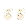 Texas Pearl Bow Medallion Earrings-Brianna Cannon New