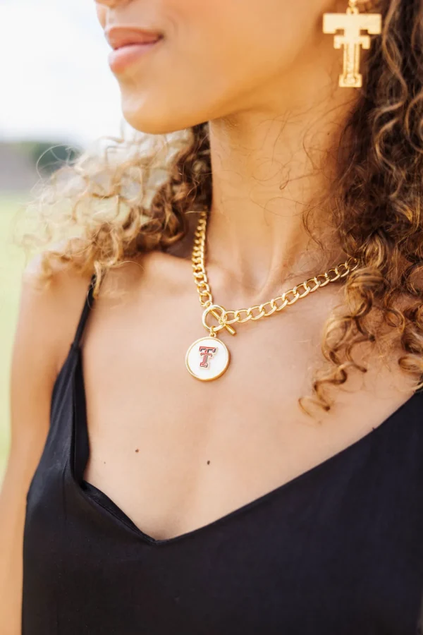 Texas Tech Logo Necklace-Brianna Cannon Fashion