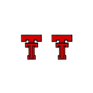 Texas Tech Red and Black Vintage Double T Studs-Brianna Cannon Sale