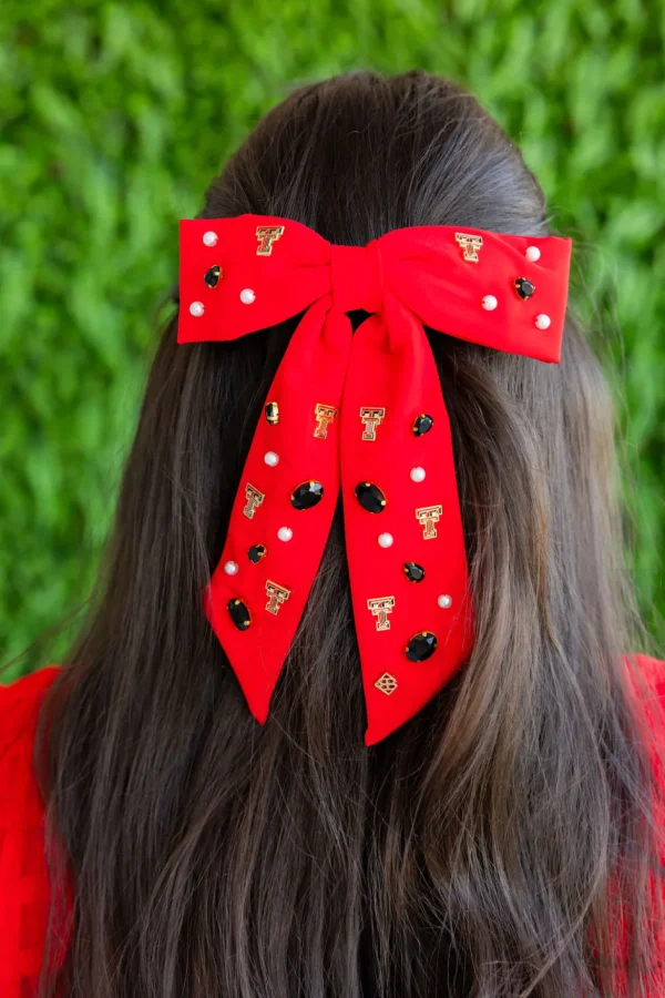 Texas Tech Red Bow Barrette-Brianna Cannon Best