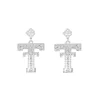 Texas Tech Silver Logo Earring with BC Logo-Brianna Cannon Clearance