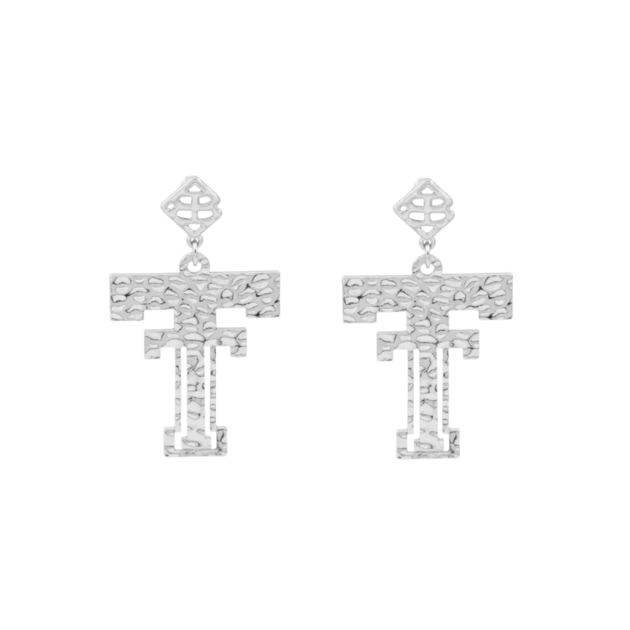 texas_tech_silver_logo_ea_0.webp Texas Tech Silver Logo Earring with BC Logo-Brianna Cannon Clearance