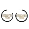 Texas Tech WRECK'EM Black Pavé Hoop Earrings-Brianna Cannon Sale