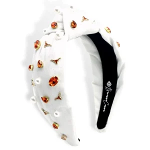 Texas White Logo Headband-Brianna Cannon Outlet