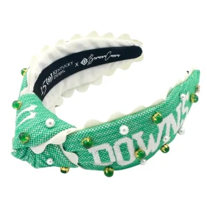 150th Anniversary Kentucky Derby Green Churchill Downs Cross Stitch Headband-Brianna Cannon Clearance