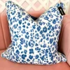 Thibaut Designer Pillow Cover - Panthera in Navy with Blue Ombre Cord-Brianna Cannon Discount
