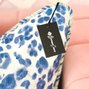 Thibaut Designer Pillow Cover - Panthera in Navy with Blue Ombre Cord-Brianna Cannon Discount