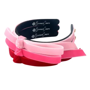 Thin Hot Pink Ribbon Bow Headband-Brianna Cannon Hot