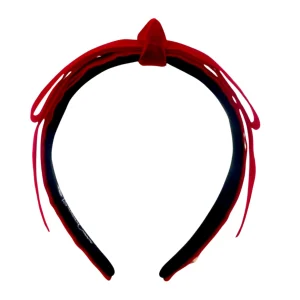 Thin Red Ribbon Bow Headband-Brianna Cannon New