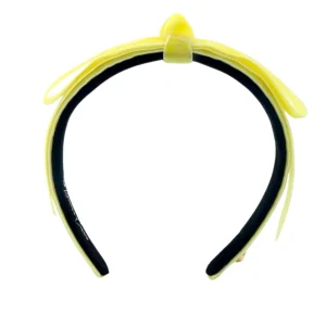 Thin Yellow Velvet Ribbon Bow Headband-Brianna Cannon New