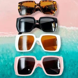 Totally Tortoise BC Square Sunglasses with Polarized Lenses-Brianna Cannon Outlet