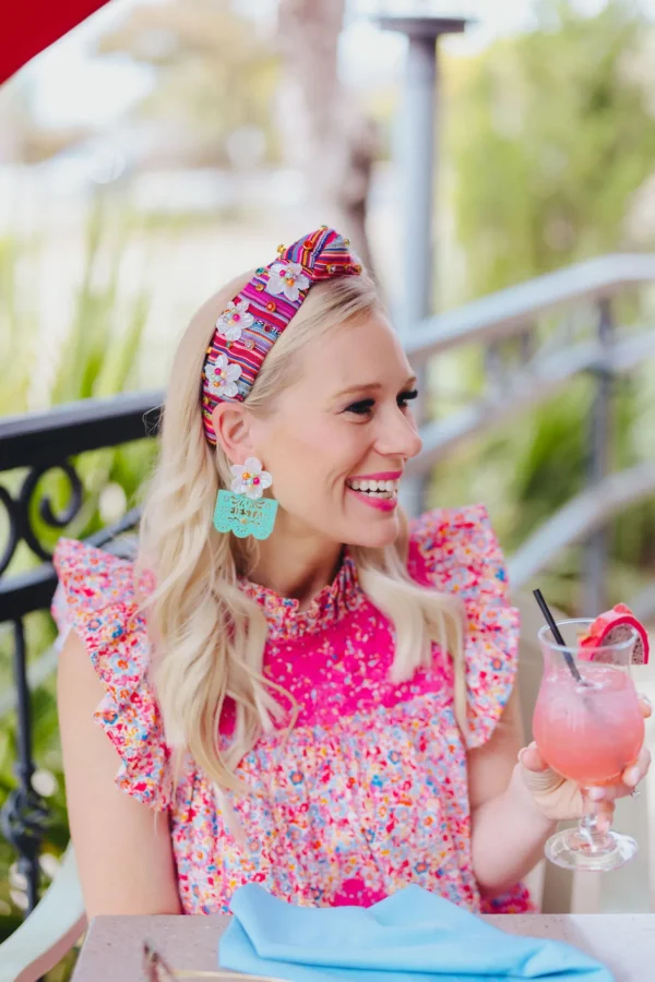 Turquoise Fiesta Papel Picado Earrings-Brianna Cannon Hot