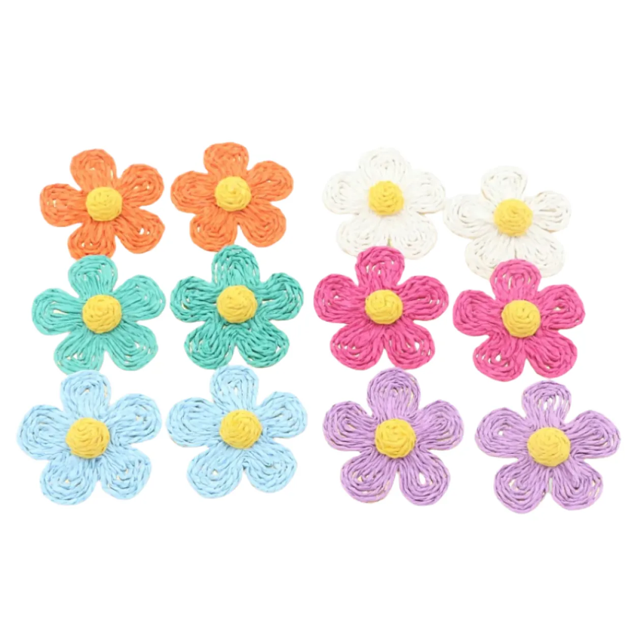 turquoise_green_raffia_da_2.webp Turquoise Green Raffia Daisy Earrings-Brianna Cannon Hot