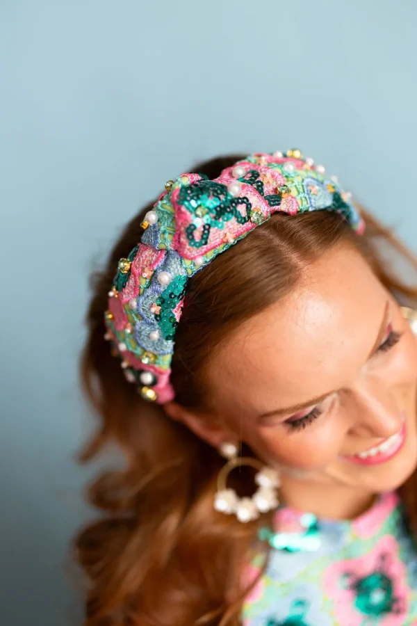 Turquoise Mosaic Headband-Brianna Cannon Outlet