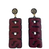 University of South Carolina Garnet & Black Glitter COCKS Earrings-Brianna Cannon Hot