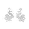 University of South Carolina Silver Gamecock Earring with BC Logo-Brianna Cannon Fashion
