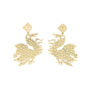 University of South Carolina Gold Gamecock Earring with BC Logo-Brianna Cannon Clearance