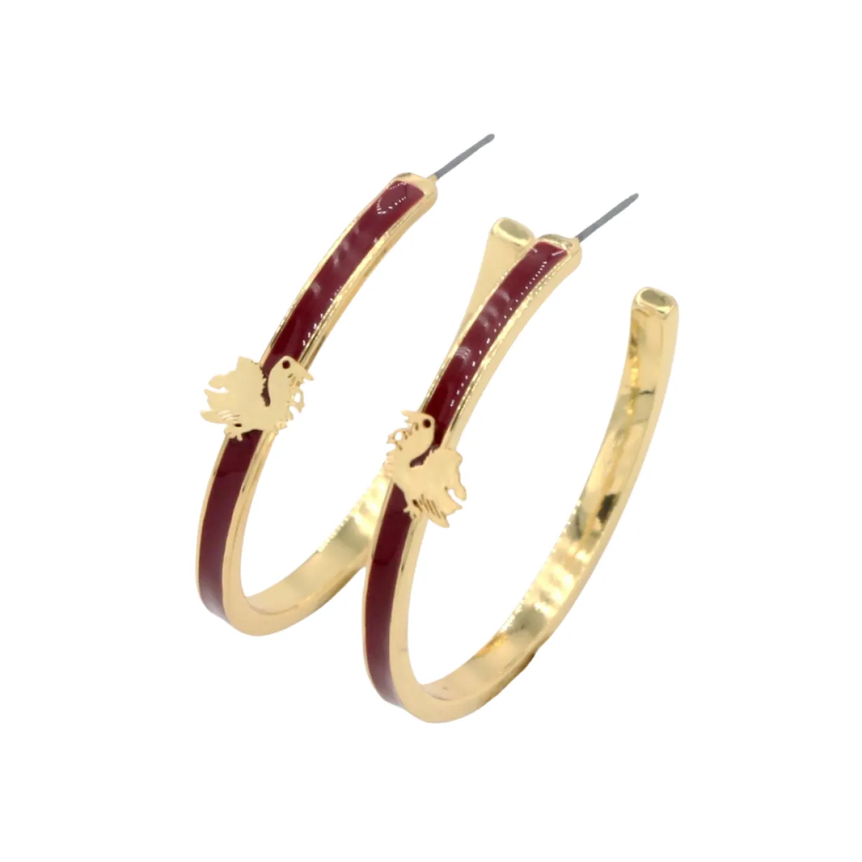 university_of_south_carol_0-13.webp University of South Carolina Logo Hoop Earrings-Brianna Cannon Online