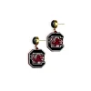 University of South Carolina Mini Garnet Logo Earrings-Brianna Cannon New