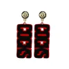 University of South Carolina Black and Garnet COCKS Earrings-Brianna Cannon New