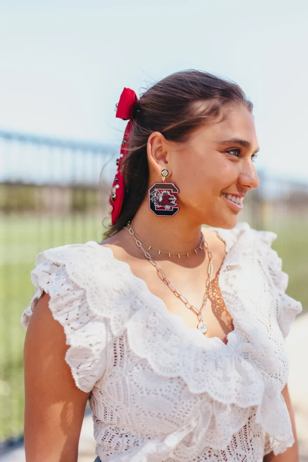 University of South Carolina Logo Earrings-Brianna Cannon Sale