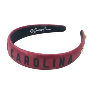 University of South Carolina Garnet Thin Embroidered Headband-Brianna Cannon Best