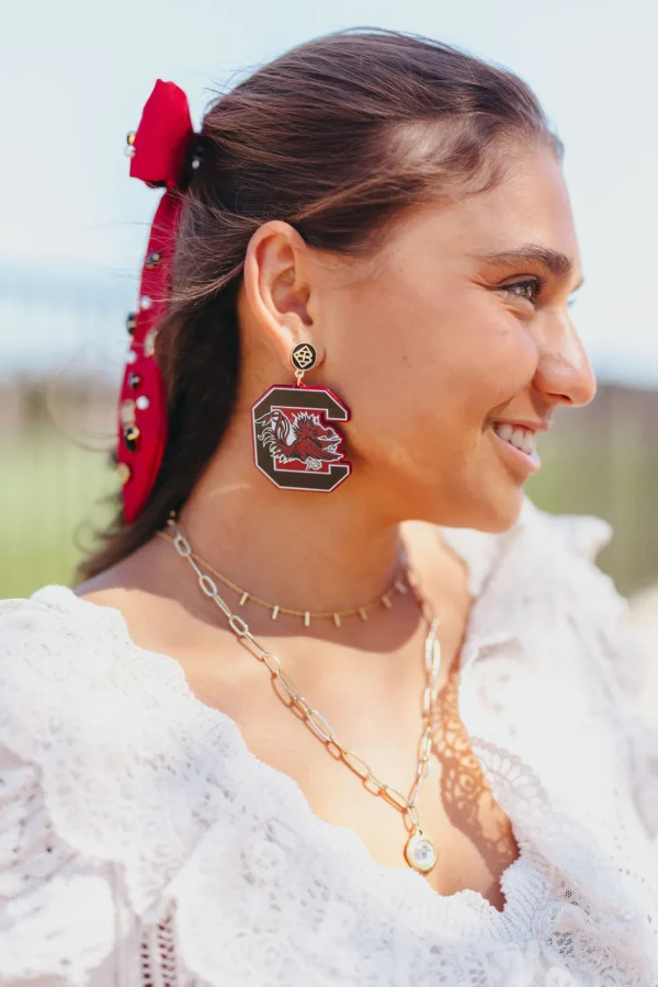 University of South Carolina Logo Earrings-Brianna Cannon Sale