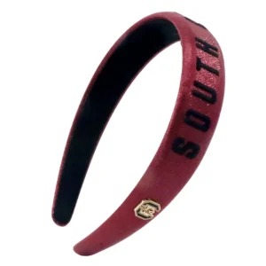 University of South Carolina Garnet Thin Embroidered Headband-Brianna Cannon Best