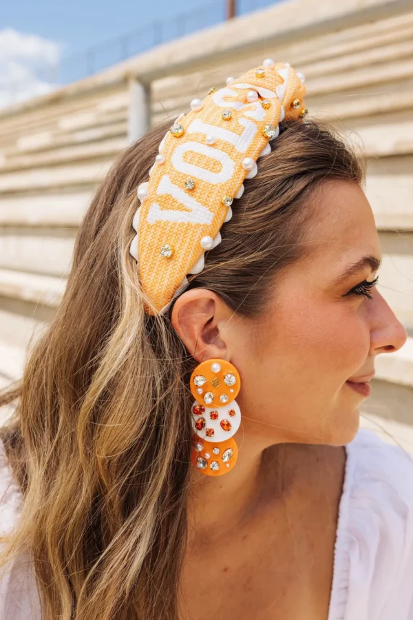 University of Tennessee Adult Size VOLS Cross Stitch Headband-Brianna Cannon Fashion