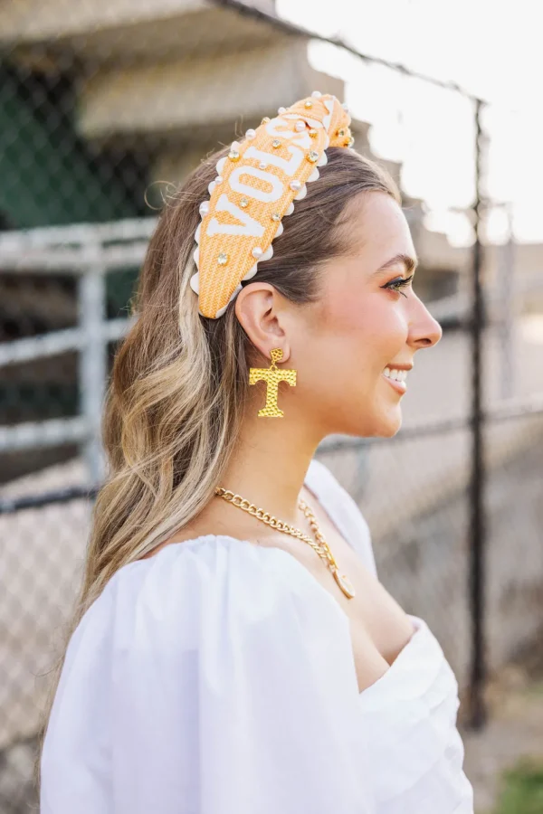 University of Tennessee Adult Size VOLS Cross Stitch Headband-Brianna Cannon Fashion
