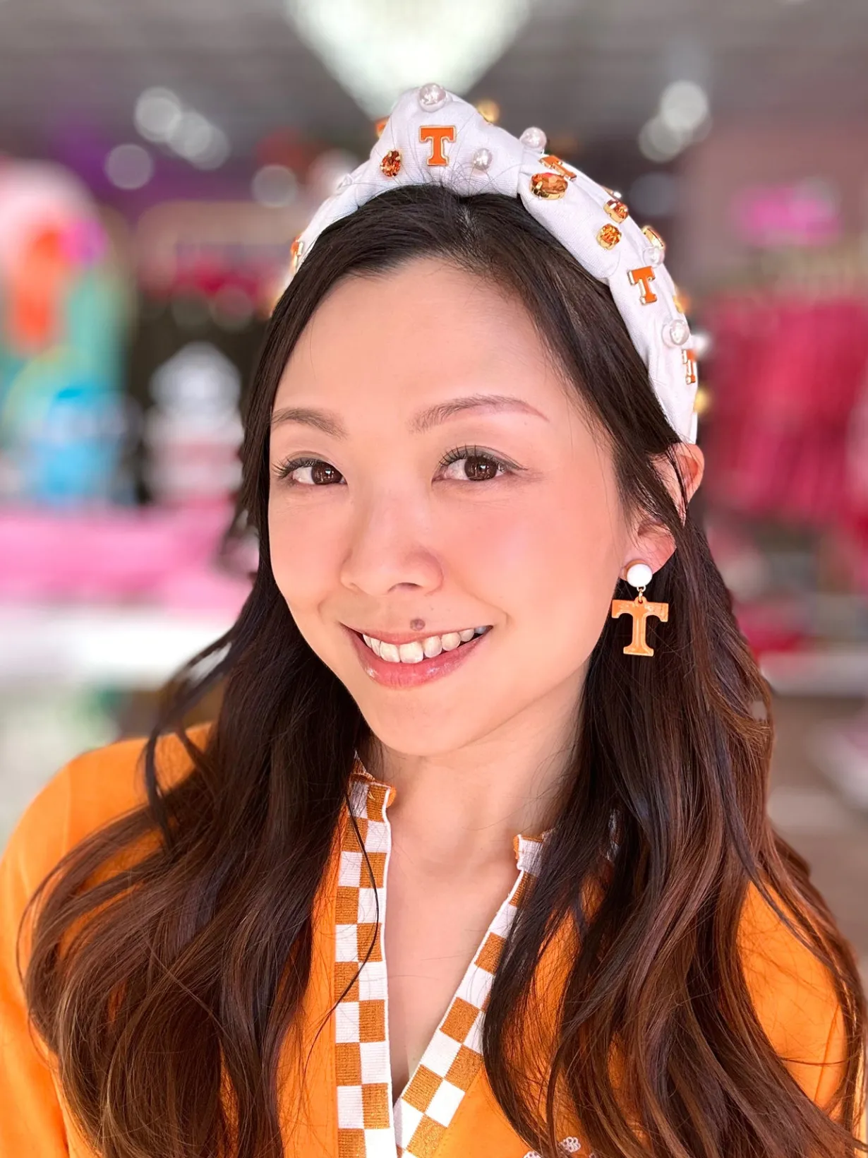 university_of_tennessee_m_1-2.webp University of Tennessee Mini Orange Power T Earrings-Brianna Cannon Fashion