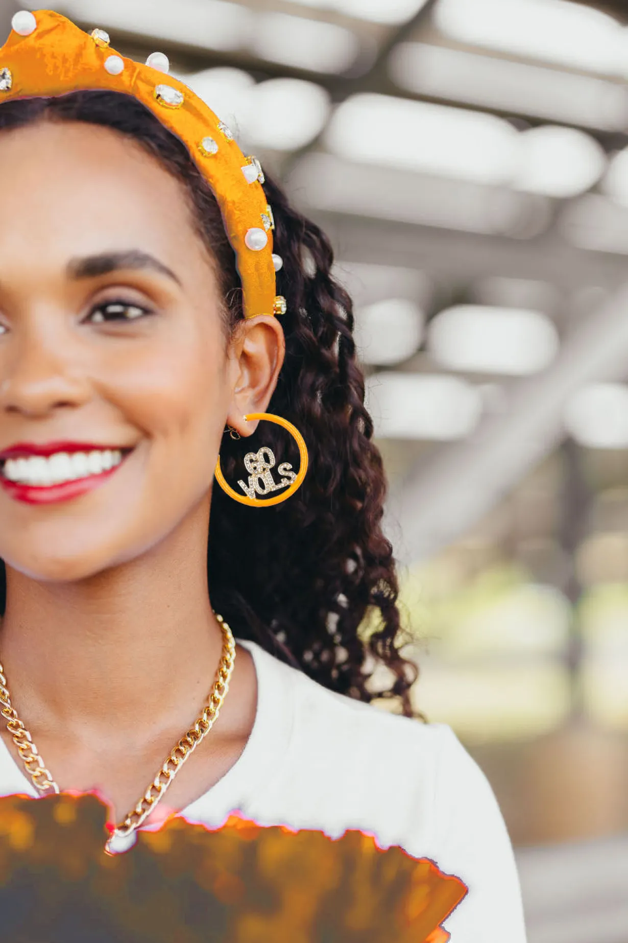 university_of_tennessee_o_1-3.webp University of Tennessee Orange GO VOLS Pavé Hoop Earrings-Brianna Cannon Online